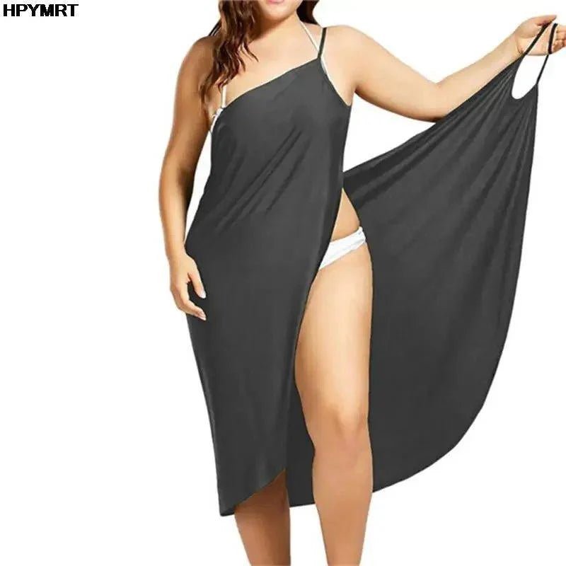 2022 5XL Summer Ladies Halter Dress Solid Color Sexy Suspenders Cross Sleeveless Ladies Clothes Beach Skirt Female Clothing Tops - Womans Fashion