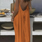 Orange backless maxi dress for women, summer fashion, beach style, casual wear