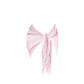 Pink polka dot scarf tied in bow, women's fashion accessory