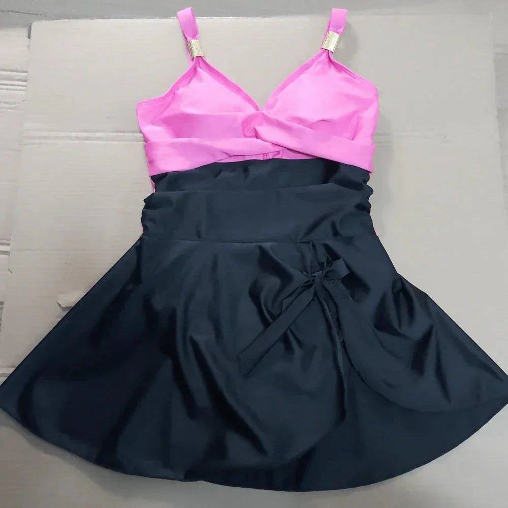8 Colors Cute Women Swimdress Tummy Control Sexy One Piece Slim & Comfortable Ruched & Cross Swimwear Elastic Beachwear 2025 New - Womans Fashion