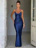 Avrilyaan Satin Backless Slim Sexy Dress Women 2024 Bodycon Long Summer Dress Mermaid Elegant NightClub Party Dresses Vestidos - Womans Fashion