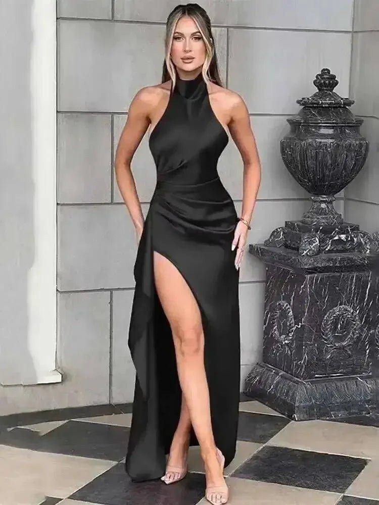 Avrilyaan Satin Backless Slim Sexy Dress Women 2024 Bodycon Long Summer Dress Mermaid Elegant NightClub Party Dresses Vestidos - Womans Fashion