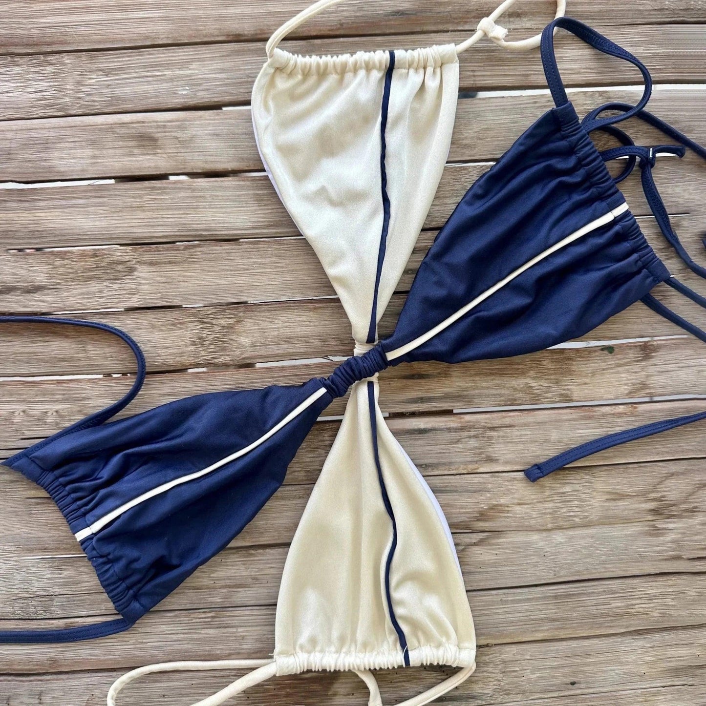 Bandeau Biquini 2025 Sexy Women Swimsuit Female Swimwear Micro Bikini Set Swimming Suit Beachwear Shiny Blue Brazilian Biquini - Womans Fashion