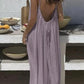 Lavender backless maxi dress for women, summer fashion, beach style, lightweight flowy design