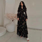 Elegant Printed Flower Women's Dress Contrast Sleeveless Halter Waist - Closed A - Line Lady Dresses Summer Fashion Vacation Robe - Womans Fashion