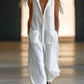 Gymystars Cotton Vintage Jumpsuits Women's Overalls Fashion Loose Pocket Design Elegant V - neck Sleeveless Romper Solid Overalls - Womans Fashion