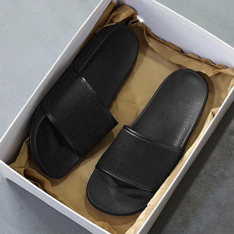 Men's Home Slippers Lightweight Summer New Style Flat and Worn Casual Retro Patterned Anti - slip Quick - drying Sandals - Womans Fashion