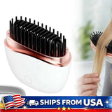 Mini Cordless Hair Straightener Brush Rechargeable Portable Hot Comb Rapid Heat 3 Temp Control Travel Styling Tools USB Charging - Womans Fashion