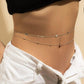 Double layer silver belly chain with coin charms, women's fashion accessory