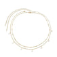 Delicate gold layering necklace with pearl drops, perfect for women's fashion and everyday elegance.