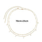 Gold layered necklace with pearl drops, 70cm + 25cm extender, women's fashion jewelry