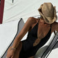 Print Deep V Neck One Piece Swimsuit Women Swimwear Bodysuit Monokini High Leg Swim Suit Bathing Suit Beachwear - Womans Fashion
