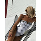 Print Deep V Neck One Piece Swimsuit Women Swimwear Bodysuit Monokini High Leg Swim Suit Bathing Suit Beachwear - Womans Fashion