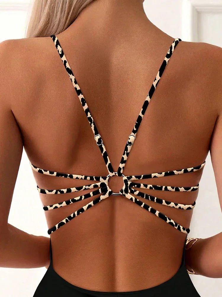 Sexy Leopard Swimwear 2026 Women's Swimsuit One Piece Bathing Suit Woman Brazilian Bandeau Bodysuit Female Beach Wear Monokini - Womans Fashion