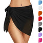 Black wrap skirt with side tie, women's fashion, available in multiple colors