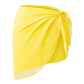 Bright yellow wrap skirt with side knot, women's fashion