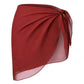 Red wrap skirt with side tie, women's fashion, elegant flowy design