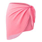 Pink wrap skirt with side knot, women's fashion, lightweight fabric, stylish beachwear