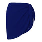 Royal blue wrap skirt with side tie, women's fashion