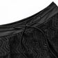 Black lace women's fashion skirt with drawstring waist detail